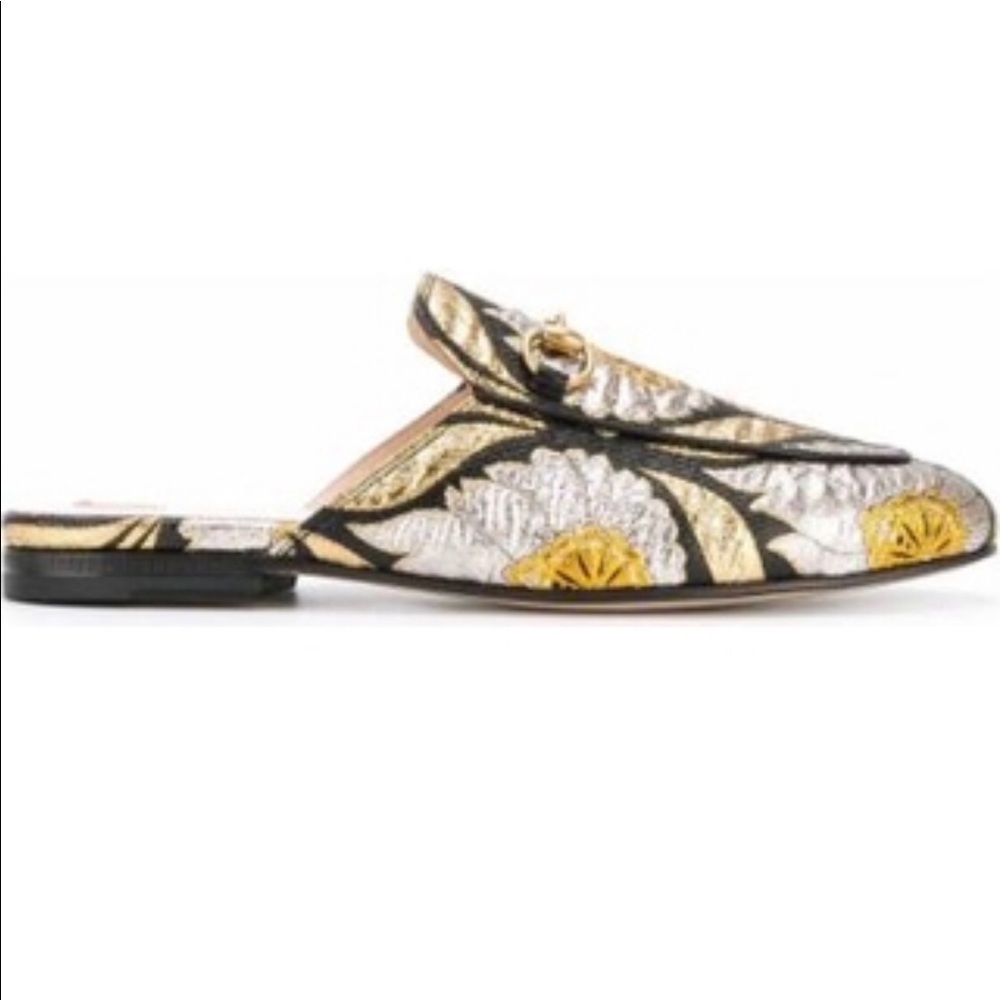 Gucci Princetown Floral Jacquard Mules